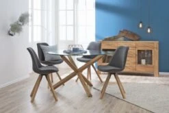 Chaise DREJHUS Tissu Gris Anthracite/naturel -Royal Oak || Basic Soldes Boutique 138032