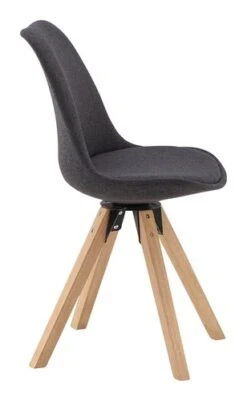 Chaise DREJHUS Tissu Gris Anthracite/naturel -Royal Oak || Basic Soldes Boutique 138035