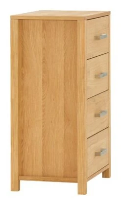 Royal Oak Commode 4 Tiroirs HUGGET étroit Chêne -Royal Oak || Basic Soldes Boutique 139437