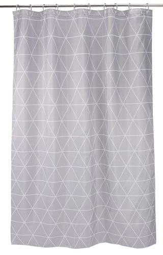 Rideau De Douche GREBO 180x200 Gris 1 Rideau De Douche GREBO 180x200 Gris