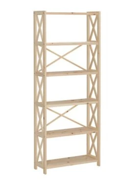 Étagère FARUP 80 Cm 6 Tablettes Pin