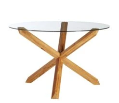 Royal Oak Table AGERBY Ă119 Verre/chĂȘne