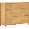 Royal Oak Commode HUGGET 4 Tiroirs Larges Chêne