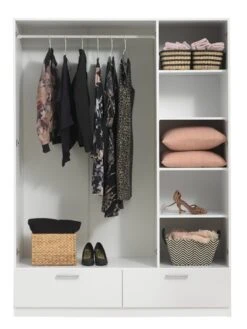 Armoire ELLESTED 144x200 Blanc -Royal Oak || Basic Soldes Boutique 160185