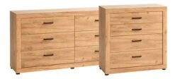 Commode 4 Tiroirs LINTRUP Chêne -Royal Oak || Basic Soldes Boutique 162125 1