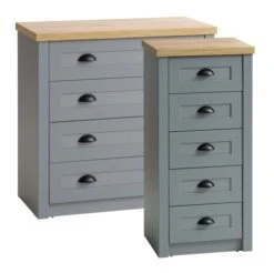 Commode 4 Tiroirs MARKSKEL Gris -Royal Oak || Basic Soldes Boutique 162140 1