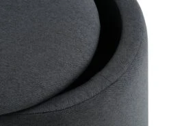 Pouf GISLEV Ø36 A/rangement Tissu Asphalte -Royal Oak || Basic Soldes Boutique 162154