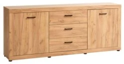 Buffet LINTRUP 2 Portes 3 Tiroirs Chêne