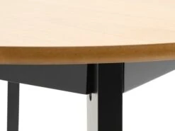 Table JEGIND Ø105 Chêne/noir -Royal Oak || Basic Soldes Boutique 162219