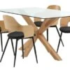 AGERBY L160 Table Chêne + 4 HVIDOVRE Chaises Chêne/noir
