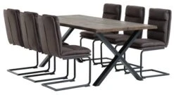 Chaise ULSTRUP Tissu Gris Anthracite/noir -Royal Oak || Basic Soldes Boutique 163592