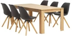 LINTRUP L190/280 Table Chêne +4 DREJHUS Chaises Anthracite -Royal Oak || Basic Soldes Boutique 163766