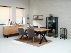 Royal Oak Buffet SANDBY 2 Portes + 3 Tiroirs Chêne Naturel/noir -Royal Oak || Basic Soldes Boutique 165020 1