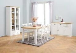 Buffet MARKSKEL 3 Portes Blanc/coloris Chêne -Royal Oak || Basic Soldes Boutique 165121