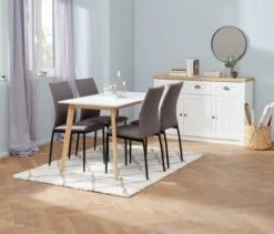 Buffet MARKSKEL 3 Portes Blanc/coloris Chêne -Royal Oak || Basic Soldes Boutique 165146