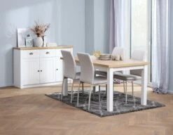 Buffet MARKSKEL 3 Portes Blanc/coloris Chêne -Royal Oak || Basic Soldes Boutique 165159