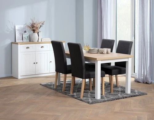 MARKSKEL L150/193 Table + 4 TUREBY Chaises Anthracite 2 MARKSKEL L150/193 Table + 4 TUREBY Chaises Anthracite – Image 2