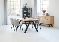 Royal Oak Buffet SANDBY 2 Portes + 3 Tiroirs Chêne Naturel/noir -Royal Oak || Basic Soldes Boutique 165162