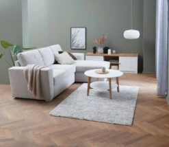 Meuble TV MARKSKEL Blanc/chêne -Royal Oak || Basic Soldes Boutique 165278 1