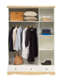 Armoire ROLD 154x216 Blanc/pin -Royal Oak || Basic Soldes Boutique 179680