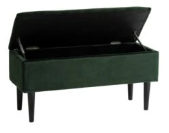 Banc BADSTED A/rangement Velours Vert Foncé -Royal Oak || Basic Soldes Boutique 181289