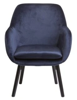 Fauteuil UDSBJERG Velours Bleu -Royal Oak || Basic Soldes Boutique 185434