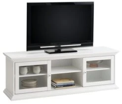 Meuble TV FREDENSBORG Blanc -Royal Oak || Basic Soldes Boutique 185470