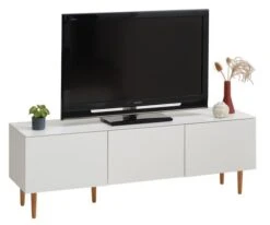 Meuble TV KORSVANG 3 Portes Blanc -Royal Oak || Basic Soldes Boutique 185474