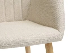 Chaise ADSLEV Tissu Beige/coloris Chêne -Royal Oak || Basic Soldes Boutique 185736