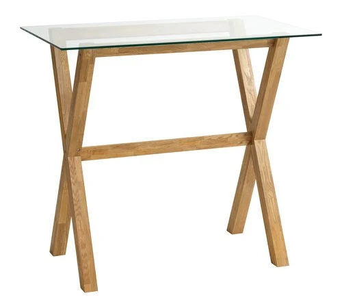 Royal Oak Table De Bar AGERBY 70x120 Verre/chêne