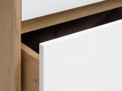 Armoire BILLUND 80x193 Blanc/chêne -Royal Oak || Basic Soldes Boutique 185897