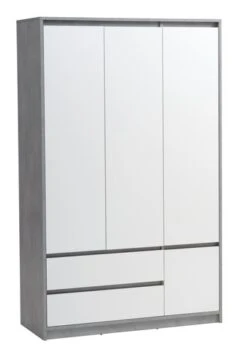 Armoire BILLUND 119x193 Blanc/béton