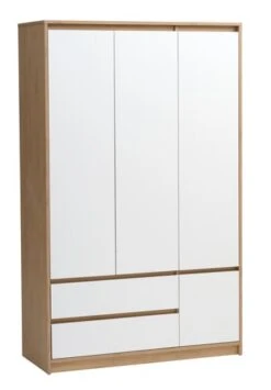 Armoire BILLUND 119x193 Blanc/chĂŞne
