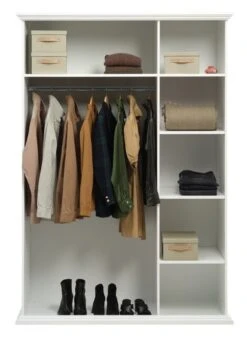 Armoire FREDENSBORG 140x200 Blanc -Royal Oak || Basic Soldes Boutique 185928