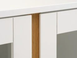 Vitrine FENSMARK 2 Portes Blanc/chêne -Royal Oak || Basic Soldes Boutique 185956