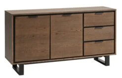 Royal Oak Buffet HORNBORG 2 Portes 3 Tiroirs Chêne Foncé