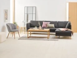 Fauteuil HOLMDRUP Gris/chêne -Royal Oak || Basic Soldes Boutique 186222 1