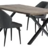 ROSKILDE L200 Table Chêne Foncé + 4 LUNDERSKOV Noir