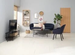 Fauteuil UDSBJERG Velours Bleu -Royal Oak || Basic Soldes Boutique 188024 1