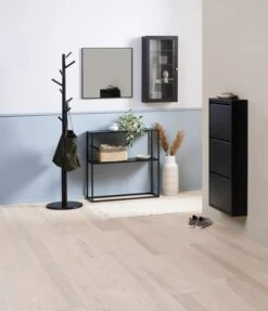Armoire Murale HASTRUP 1 Porte Verre Noir -Royal Oak || Basic Soldes Boutique 188040 1