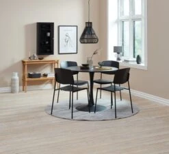 Table RINGSTED Ø100 Placage Frêne Noir -Royal Oak || Basic Soldes Boutique 188043 3