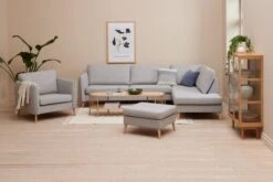 Pouf AARHUS 68x60 Gris Clair -Royal Oak || Basic Soldes Boutique 189151 2