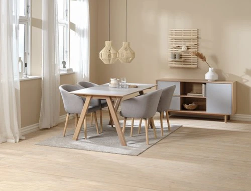 EGEBJERG L250 Gris Clair + 4 KLOSTER Gris Clair 3 EGEBJERG L250 Gris Clair + 4 KLOSTER Gris Clair – Image 3