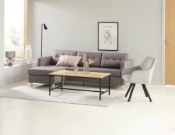 Fauteuil ONSEVIG Velours Gris/noir -Royal Oak || Basic Soldes Boutique 189224