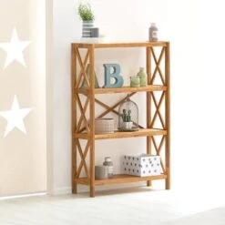Royal Oak Étagère JANNERUP Large 4 Tablettes Chêne -Royal Oak || Basic Soldes Boutique 200163