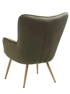 Fauteuil HUNDESTED Velours Côtelé Vert -Royal Oak || Basic Soldes Boutique 201609