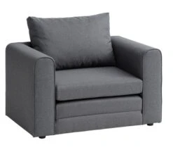 Fauteuil Convertible SKILLEBEKK Tissu Gris Foncé