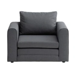 Fauteuil Convertible SKILLEBEKK Tissu Gris Foncé -Royal Oak || Basic Soldes Boutique 212271