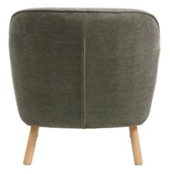 Fauteuil BREDAL Tissu Vert Olive/coloris Chêne -Royal Oak || Basic Soldes Boutique 212326