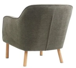 Fauteuil BREDAL Tissu Vert Olive/coloris Chêne -Royal Oak || Basic Soldes Boutique 212327